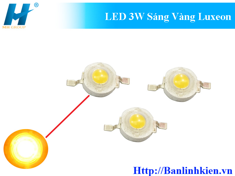 LED 3W Sáng Vàng Luxeon