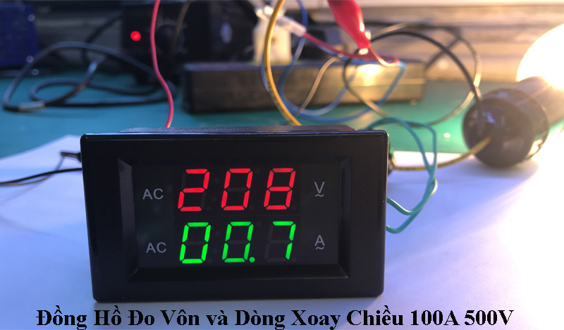Đồng Hồ Đo Vôn và Dòng Xoay Chiều 100A 500V