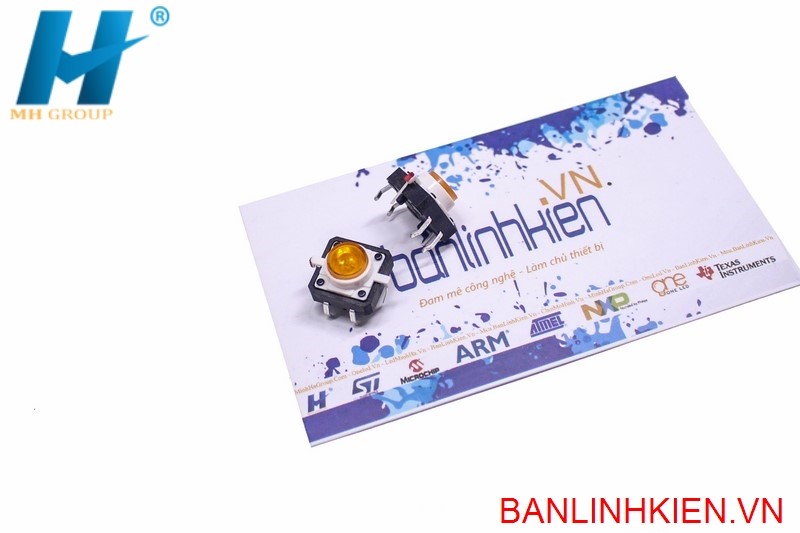 Công Tắc Đèn 12x12x6.5MM Màu Vàng