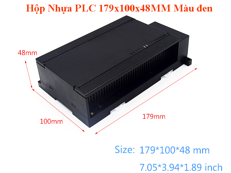 Hộp Nhựa PLC 179x100x48MM Màu đen