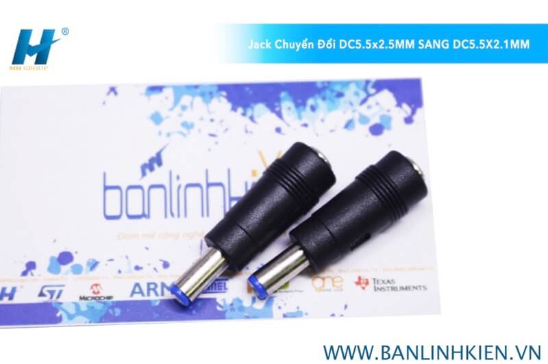 Jack Chuyển Đổi DC5.5x2.5MM Cái Sang DC5.5x2.1MM Đực