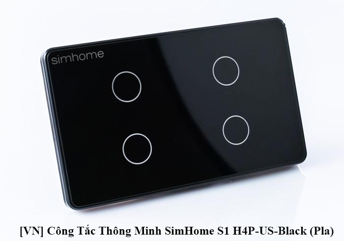 Công Tắc Thông Minh SimHome S1 H4P-US-Black (Pla)