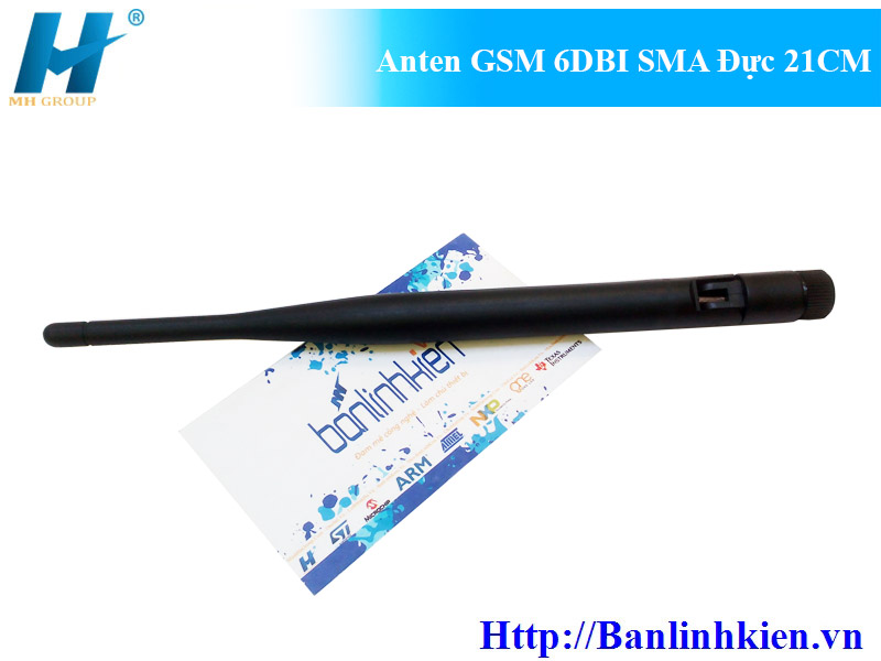 Anten GSM 6DBI SMA Đực 21CM