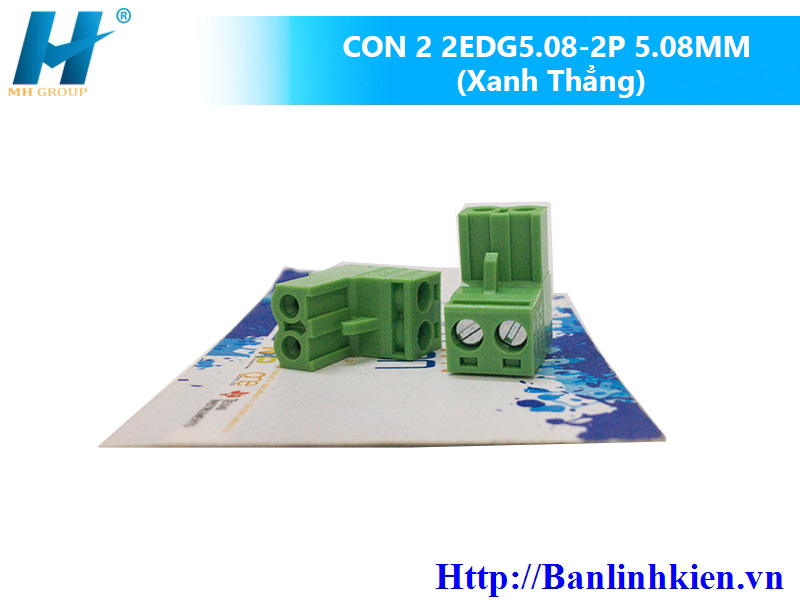 CON 2 2EDG5.08-2P 5.08mm (Xanh Thẳng)