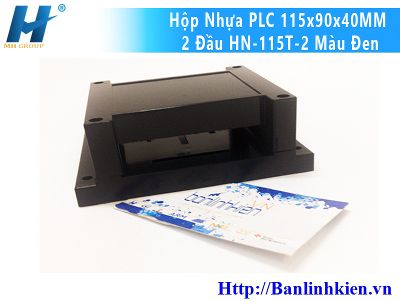 Hộp Nhựa PLC 115x90x40MM 2 Đầu HN-115T-2 Màu Đen