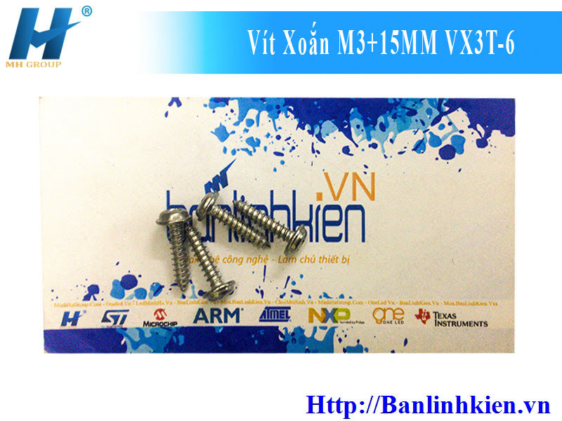 Vít Xoắn M3+15MM VX3T-6 (10c)
