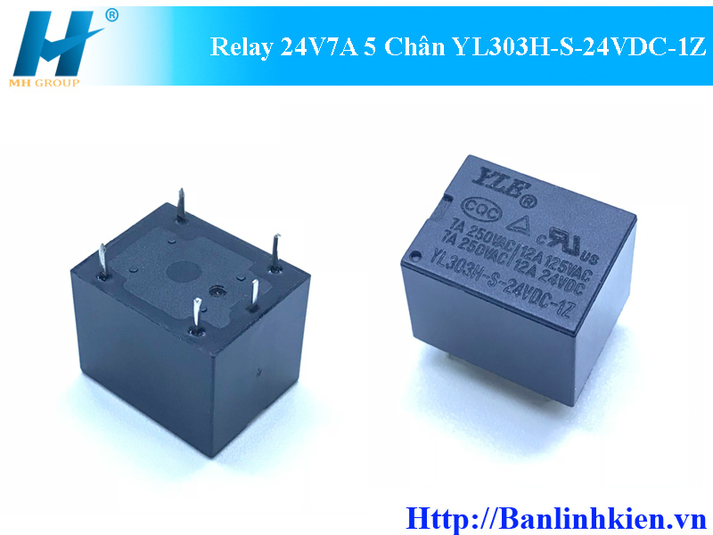 Relay 24V7A 5 Chân YL303H-S-24VDC-1Z