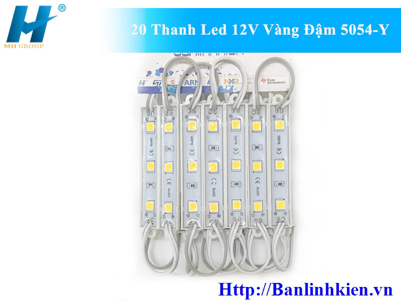 20 Thanh Led 12V Vàng Đậm 5054-Y