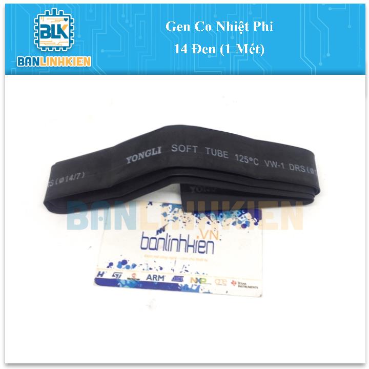 Gen Co Nhiệt Phi 14 Đen (1m)