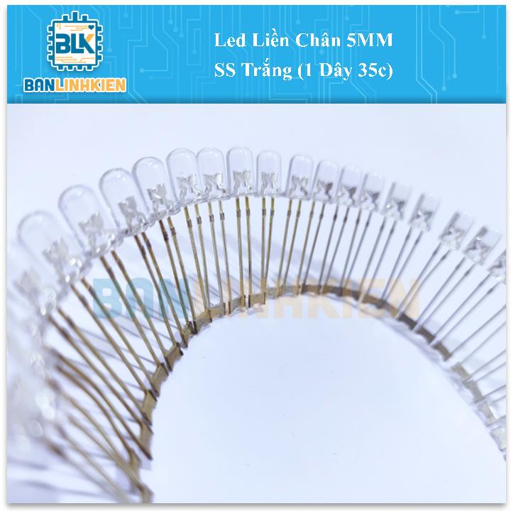 Led Liền Chân 5MM SS Xanh Dương (1 Dây 35c)