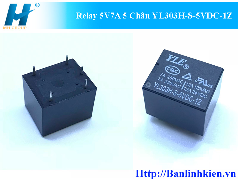 Relay 5V7A 5 Chân YL303H-S-5VDC-1Z