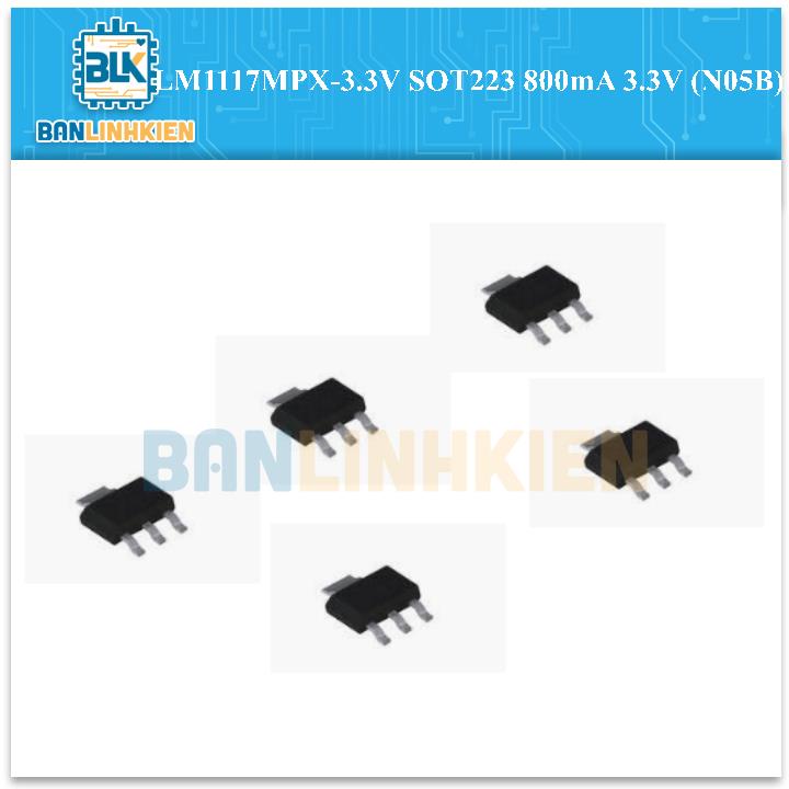 LM1117MPX-3.3V SOT223 800mA 3.3V (N05B)