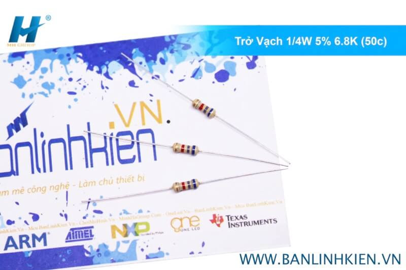 Trở Vạch 1/4W 5% 6.8K (1000c)