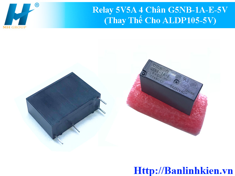 Relay 5V5A 4 Chân G5NB-1A-E-5V (Thay Thế Cho ALDP105-5V)