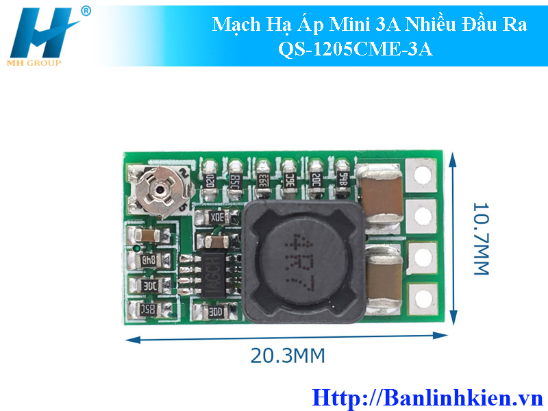 Mạch Hạ Áp Mini 3A Nhiều Đầu Ra QS-1205CME-3A