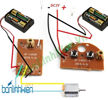 Bộ Điều Khiển Oto Từ Xa 2 Chế Độ 27Mhz DK-2M27