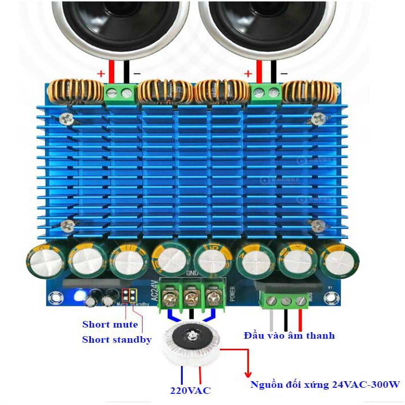 Module Audio Class D TDA8954 2x420W XH-M252