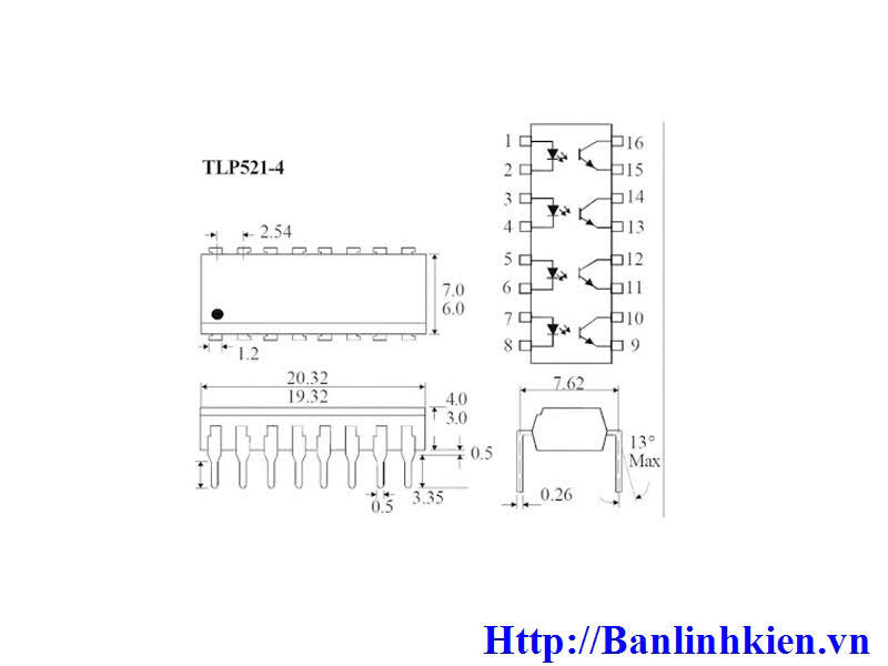 TLP521-4GB SOP16 Chính Hãng