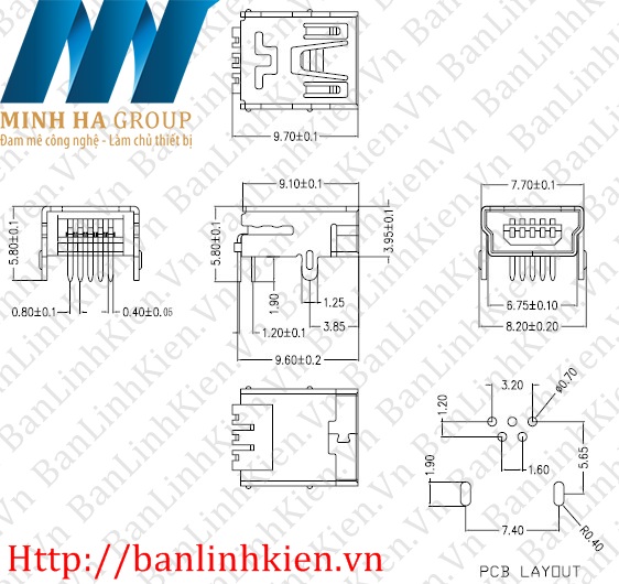 MiniUSB 5P DIP