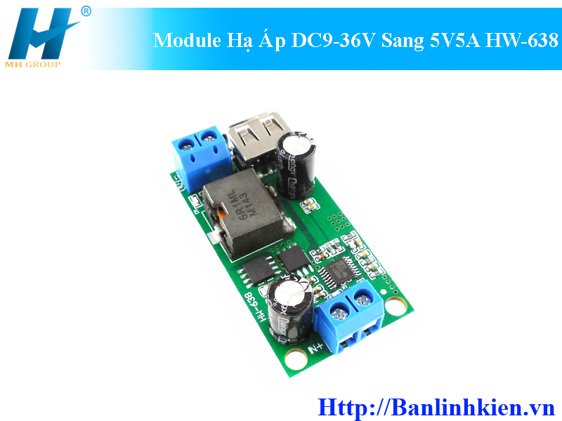 Module Hạ Áp DC9-36V Sang 5V5A HW-638