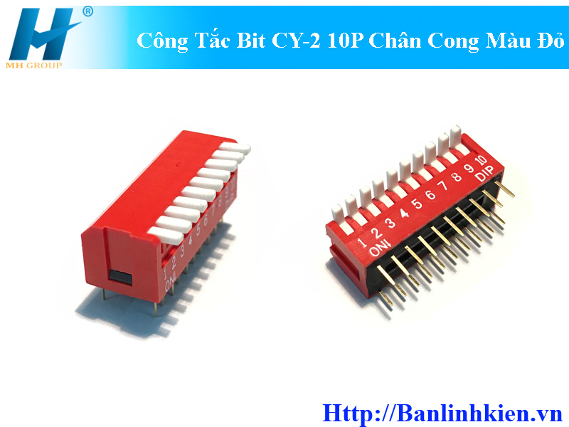 Công Tắc Bit CY-2 10P Chân Cong Màu Đỏ