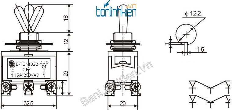 Công Tắc Gạt E-TEN1322