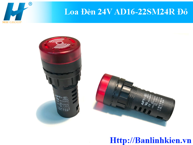 Loa Đèn 24V AD16-22SM24R Đỏ