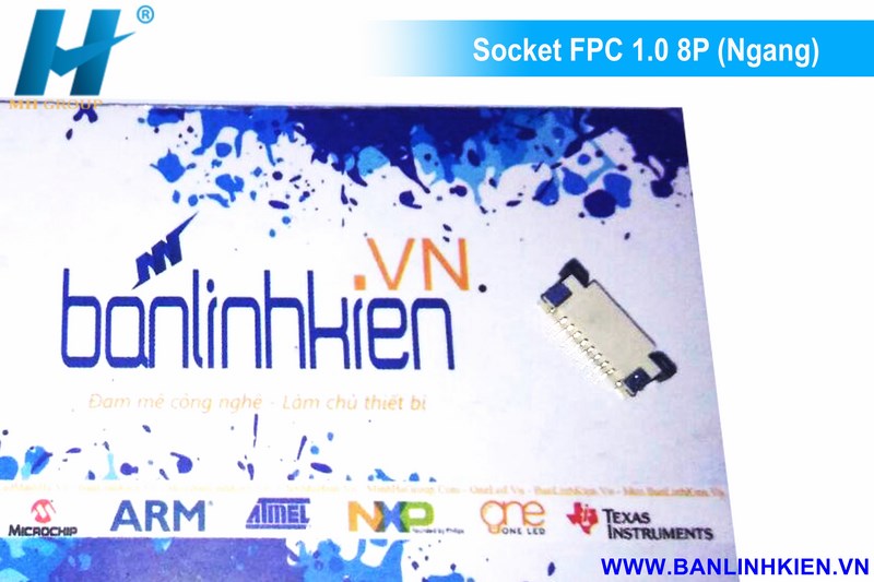 Socket FPC 1.0 8P (Ngang)