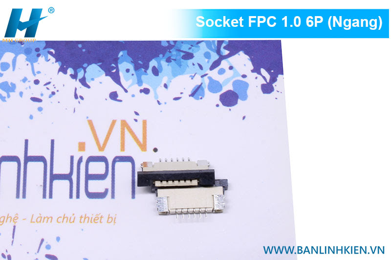 Socket FPC 1.0 6P (Ngang)