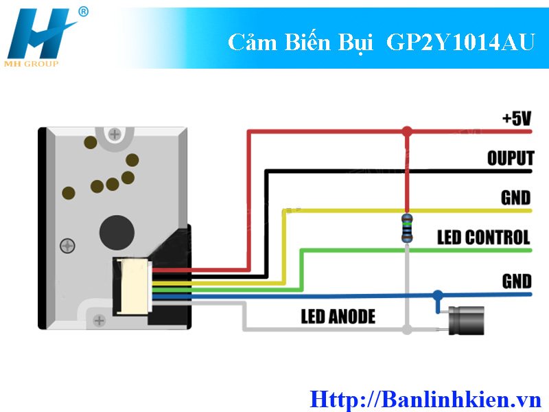 Cảm Biến Bụi GP2Y1014AU PM2.5