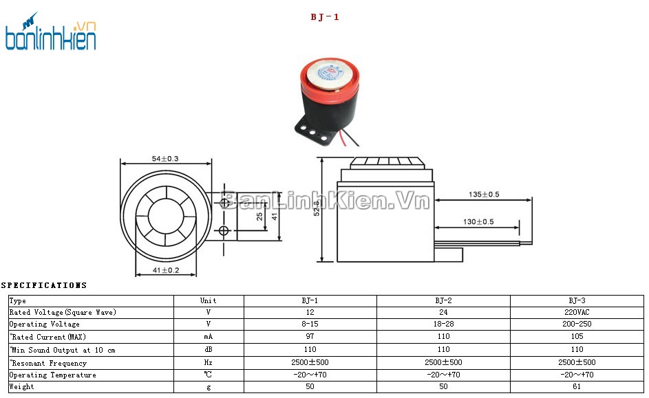 Còi Hú 220V SFB-55