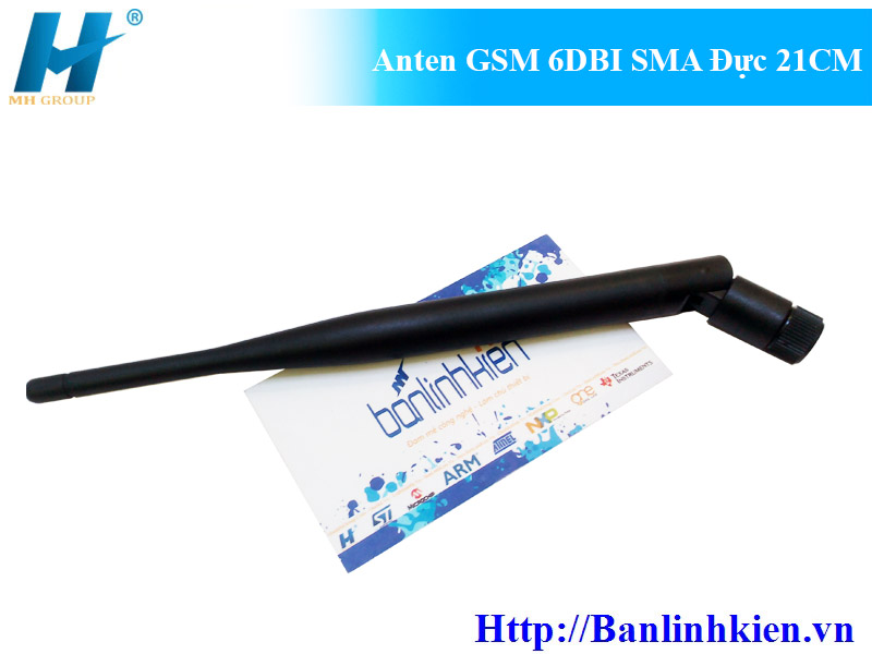 Anten GSM 6DBI SMA Đực 21CM