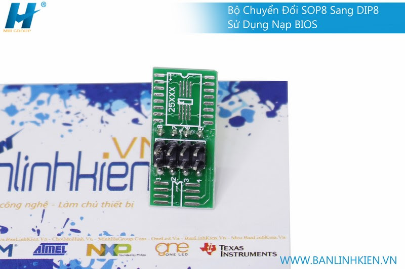 Bộ Chuyển Đổi SOP8 Sang DIP8 Sử Dụng Nạp BIOS