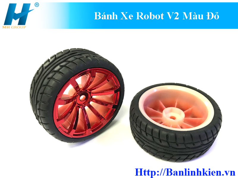 Bánh Xe Robot V2 Màu Đỏ