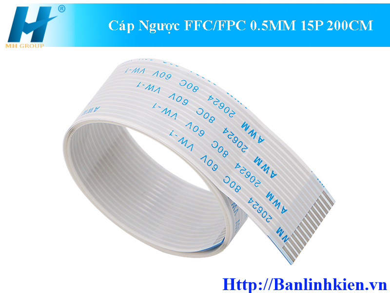 Cáp Ngược FFC/FPC 0.5MM 15P 200CM