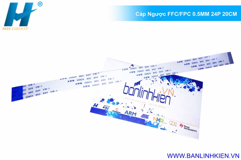 Cáp Ngược FFC/FPC 0.5MM 24P 20CM