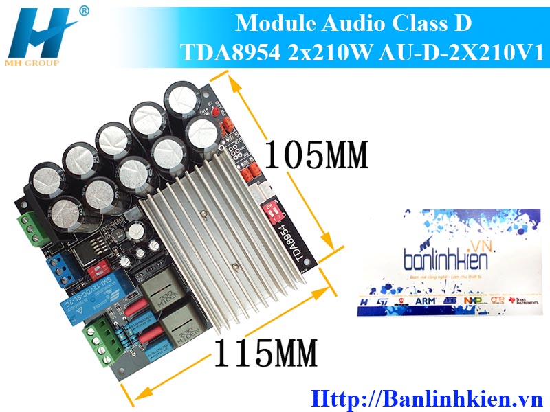 Module Audio Class D TDA8954 2x210W AU-D-2X210V1