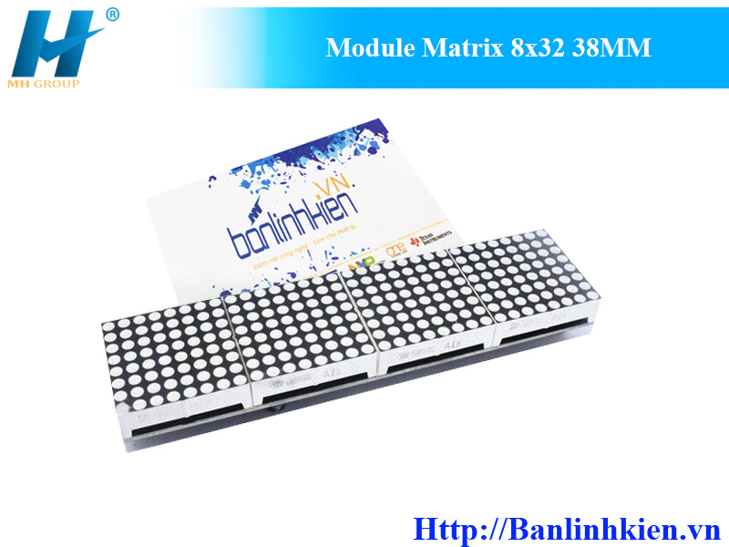 Module Matrix 8x32 38MM HC595 2 Màu MT-832-595-RG