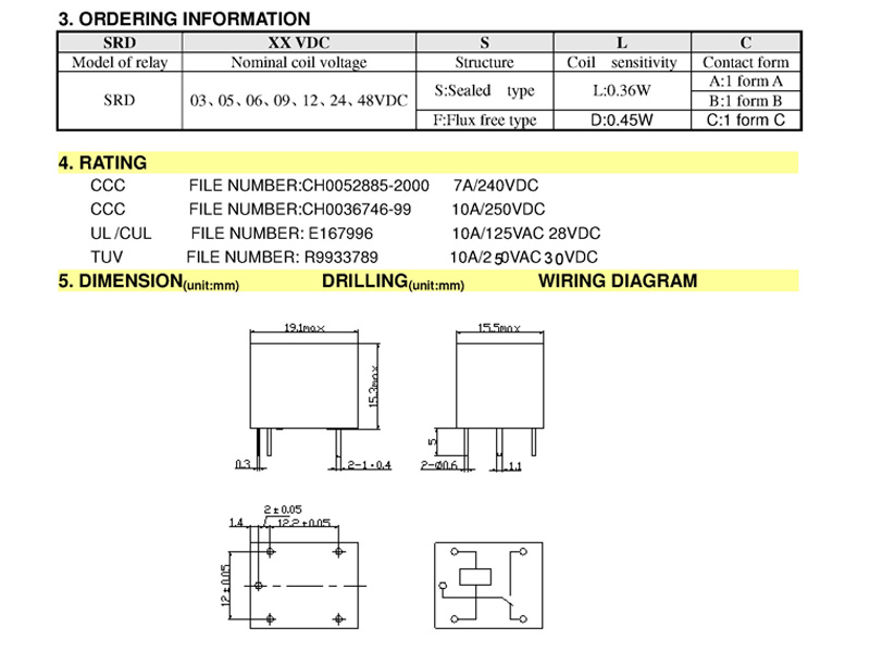 Relay 24V10A SRD-24VDC-Sl-C Chính Hãng