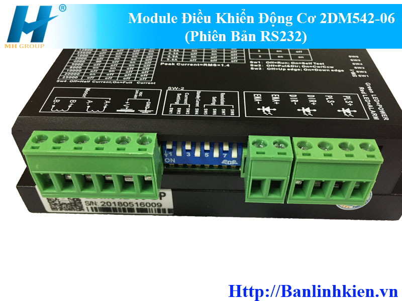 Module Điều Khiển Động Cơ Bước 2DM542-06 24-50VDC 4.2A (Phiên Bản RS232)