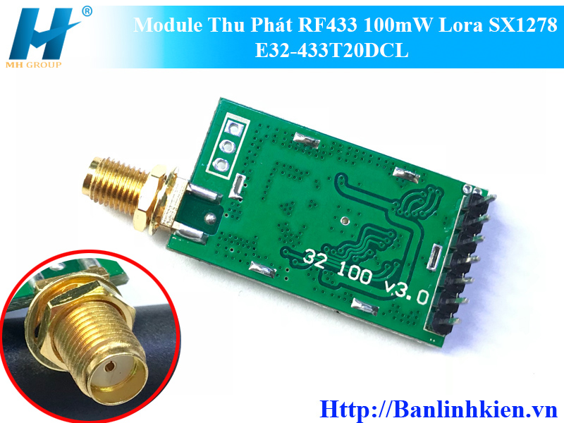 Module Thu Phát RF433 100mW Lora SX1278 E32-433T20D