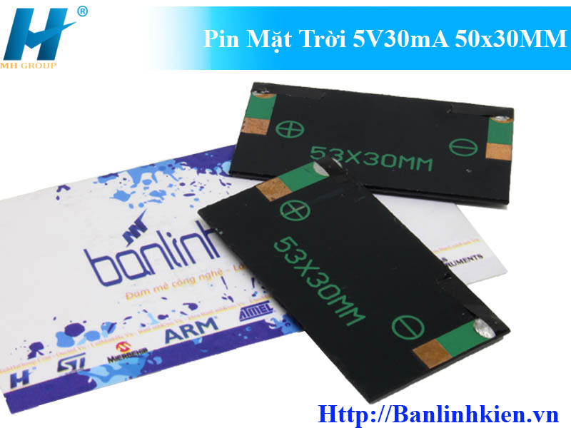 Pin Mặt Trời 5V30mA 50x30MM