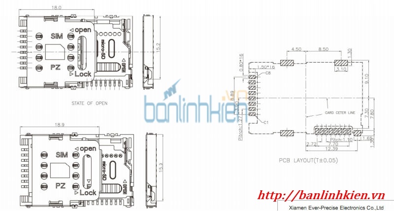 SocKet SIM 6P + MicroSD V2 SSM02