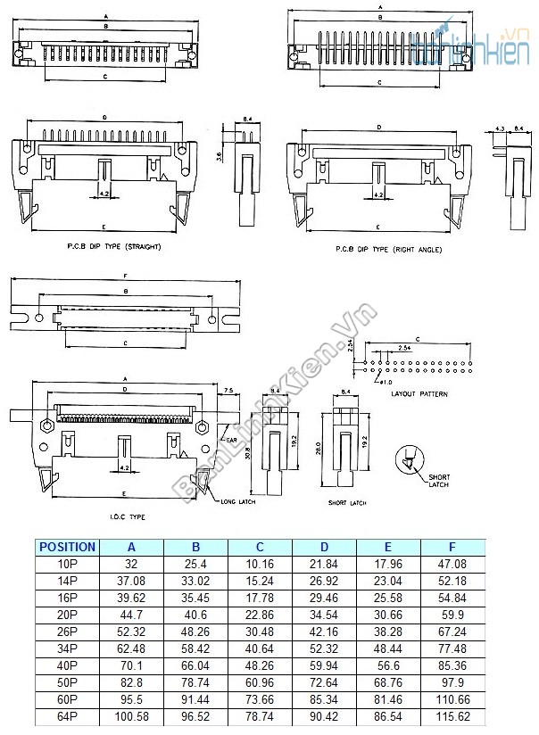 IDE14 Đực Gài Cong 2.54MM