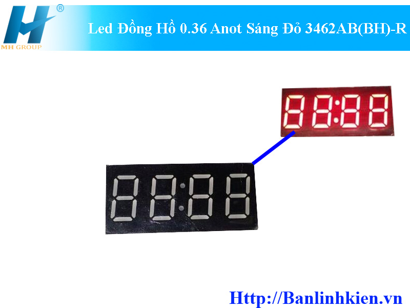 Led Đồng Hồ 0.36 Anot Sáng Đỏ 3462AB(BH)-R