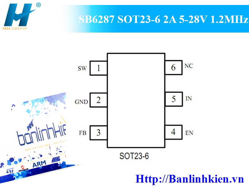 SB6287 SOT23-6 2A 5-28V 1.2MHz