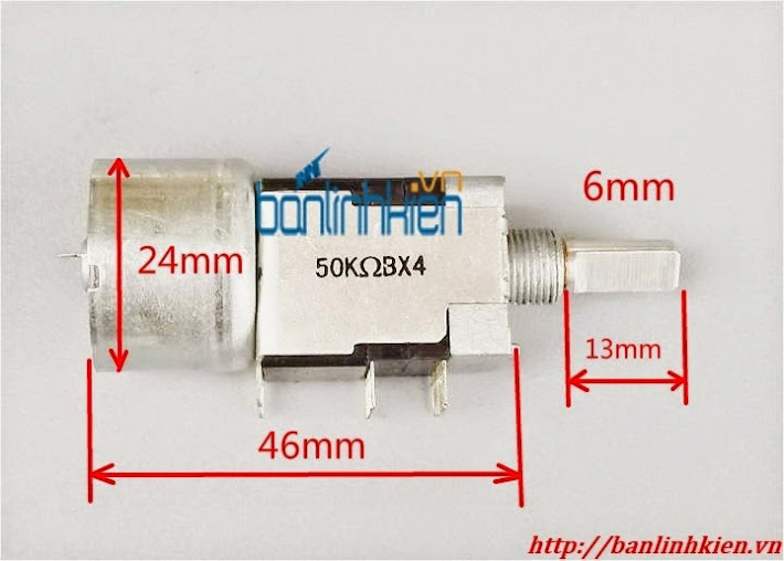 Động Cơ Gắn Triết Áp 20K DC-TA20K