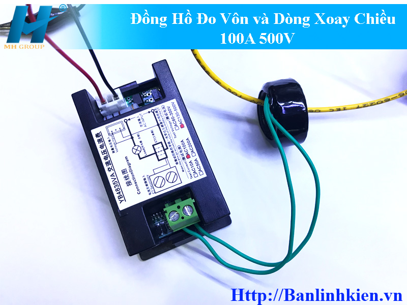 Đồng Hồ Đo Vôn và Dòng Xoay Chiều 100A 500V