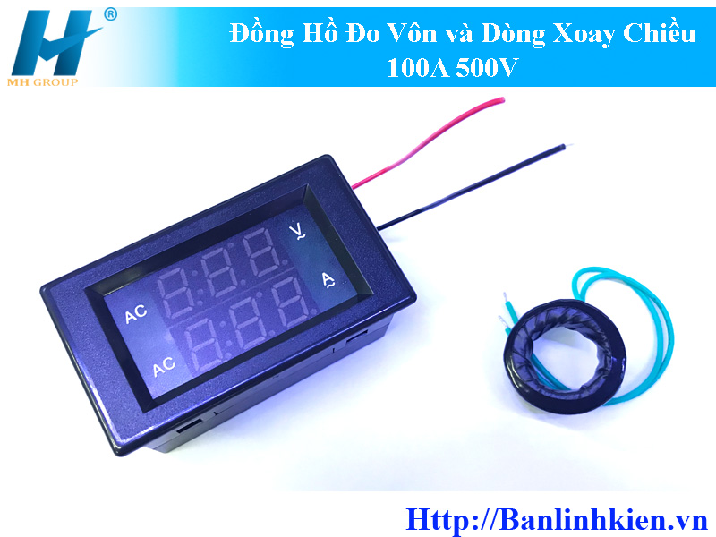 Đồng Hồ Đo Vôn và Dòng Xoay Chiều 100A 500V