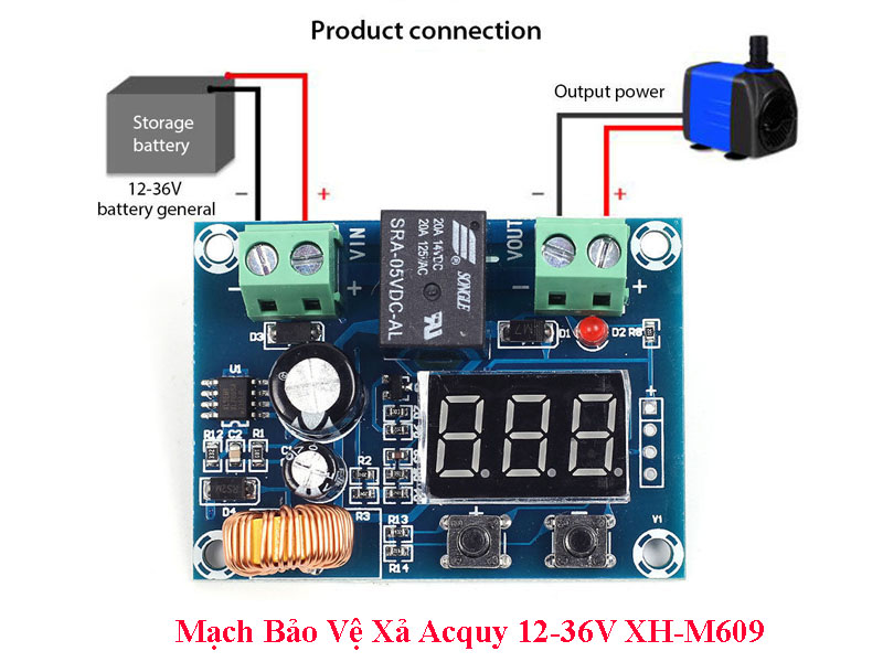 Mạch Bảo Vệ Xả Acquy 12-36V XH-M609